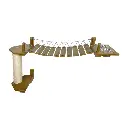 LUNA - cat bridge, scratching post and food bowls